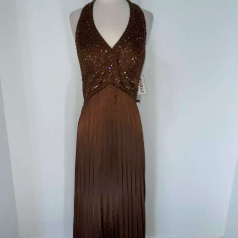 Elegant Brown Evening Dress